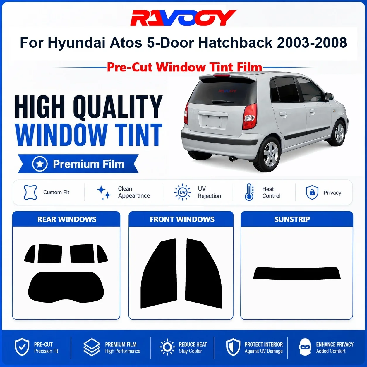 pelicula-de-privacidade-para-janelas-dianteiras-e-traseiras-com-protecao-uv-e-rejeicao-de-calor-pre-cortada-premium-para-hyundai-atos-5-portas-hatchback-2003-2008