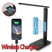 Fast Wireless Charger Pad Stand LED Desk Table Lamp Eye Protect Light Induction Charging Station for iPhone 16 15 14 13 Samsung