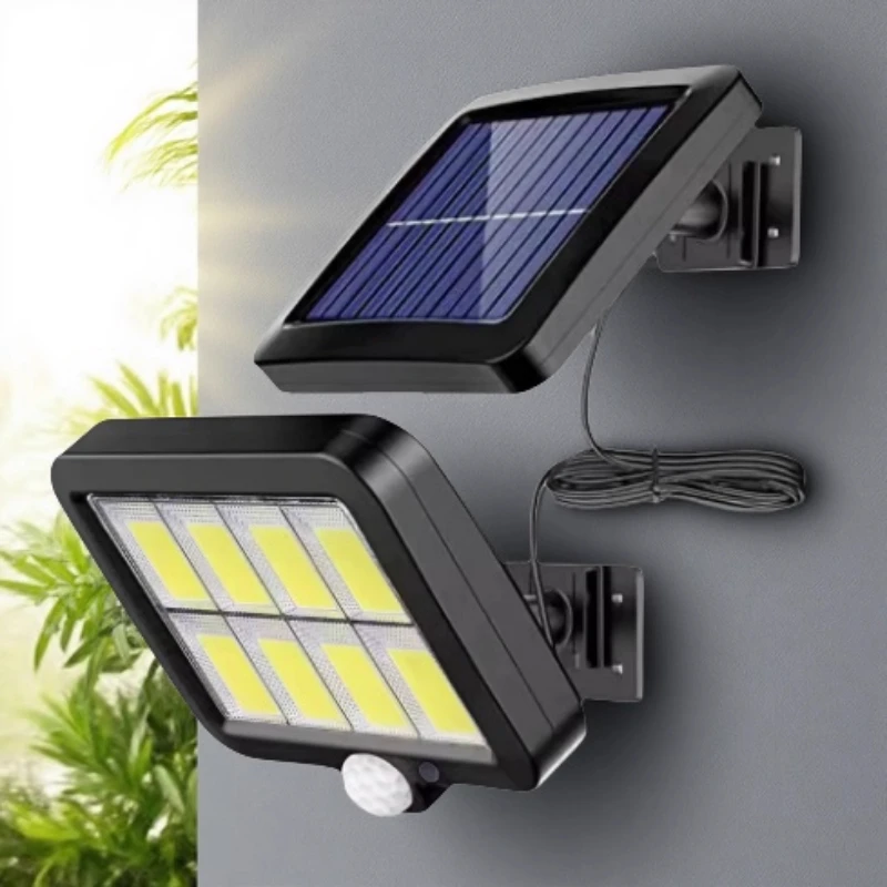 

LED Outdoor Solar Powered Human Body Induction Lamp Split Type Courtyard Lamp Solar Charging Courtyard Garage Porch Lighting