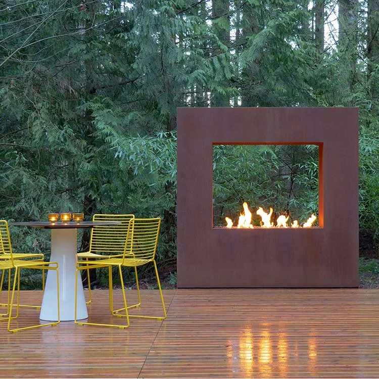 

Custom Outdoor Patio Heater Fire Pits Corten Steel Fire Place