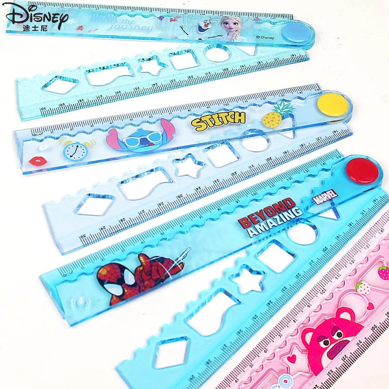

Cartoon Stitch Ruler Frozen Princess Folding Ruler Wave Rulesr School Office School Supplies Student Prize Gift Stationery