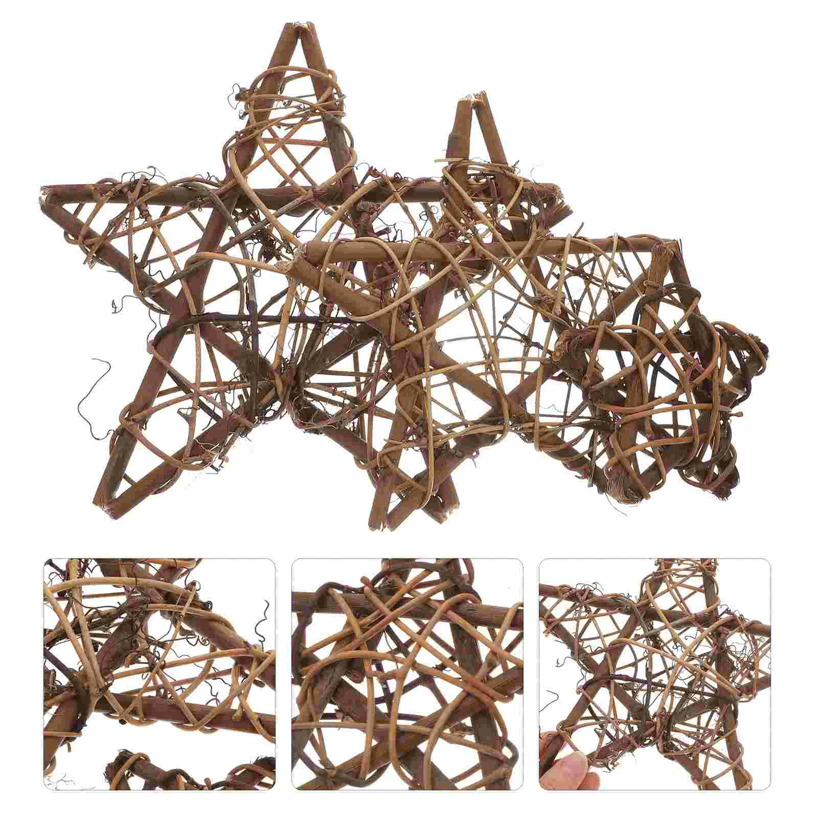 

3 Pcs Rattan Garland DIY Wreath Frame Christmas Ring Garlands Front Door Hoops Manual for Crafts