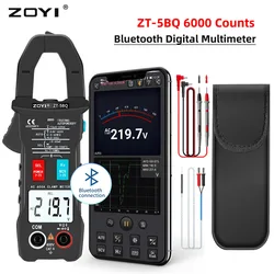 Zoyi-クランプタイプマルチメーター,距離ZT-5BQ,カウントncvテスト,デジタルスマートクランプ,Bluetooth機能,true rms