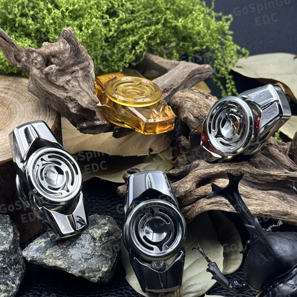 TS EDC كابوتو فيدجيت سبينر من الفولاذ المقاوم للصدأ والتيتانيوم بملمس فيدجيت سبينر ذو شفرتين #4