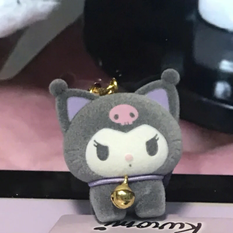 Sanrio Kuromi Kawaii Mochila Chaveiro Boneca de Pelúcia Presente para Meninas e Amigos