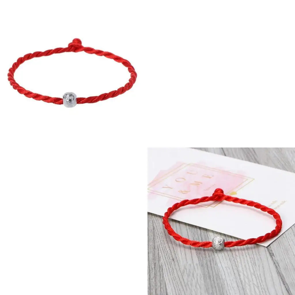 91AF Kabbalah Braided Bracelet Good Luck Red Rope String Bracelets Lucky Bead Tibetan Buddhist Jewelry Gift for Friends Teens