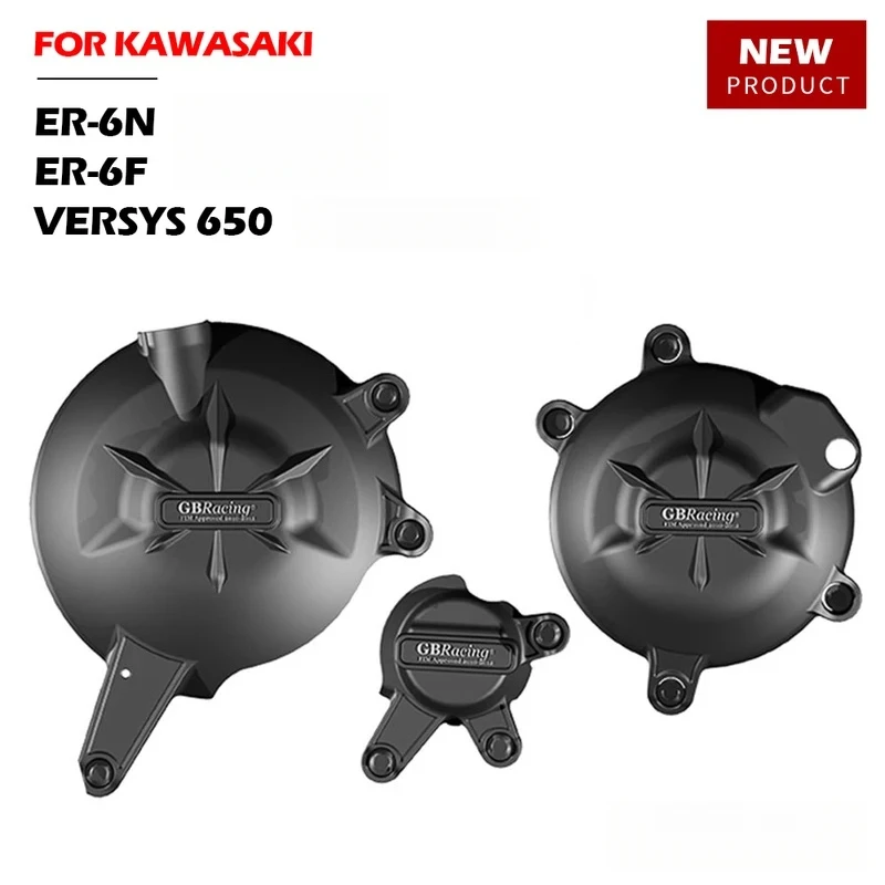 

GBRacing ER6N ER6F VERSYS650 2006-2025 Motorcycle Engine Protect Cover For KAWASAKI body & Frames Clutch Pulse Protection Cover