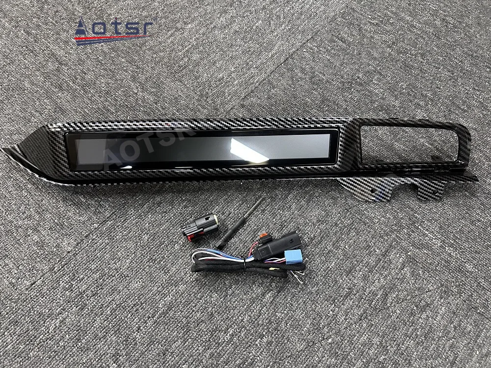Carbon Fiber Co-pilot For Ford Mustang 2015-2021 Speed Digital Meter Screen Car Odometer Digital Cluster Virtual Cockpit