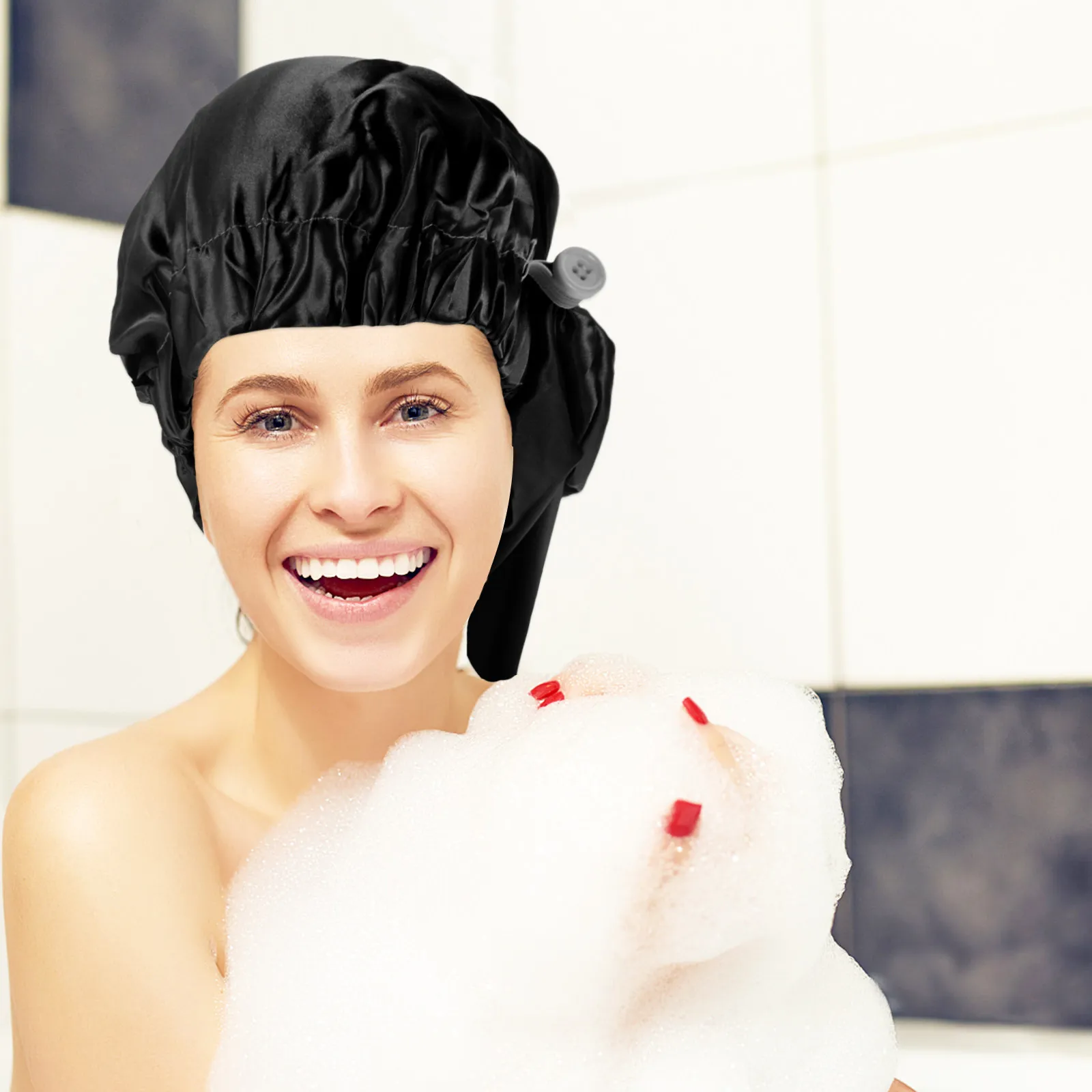 

Satin Sleep Cap with Elastic Band for Long Thick Hair Braids Dreadlocks Women Large Coverage No Slip Comfortable Travel Friendly