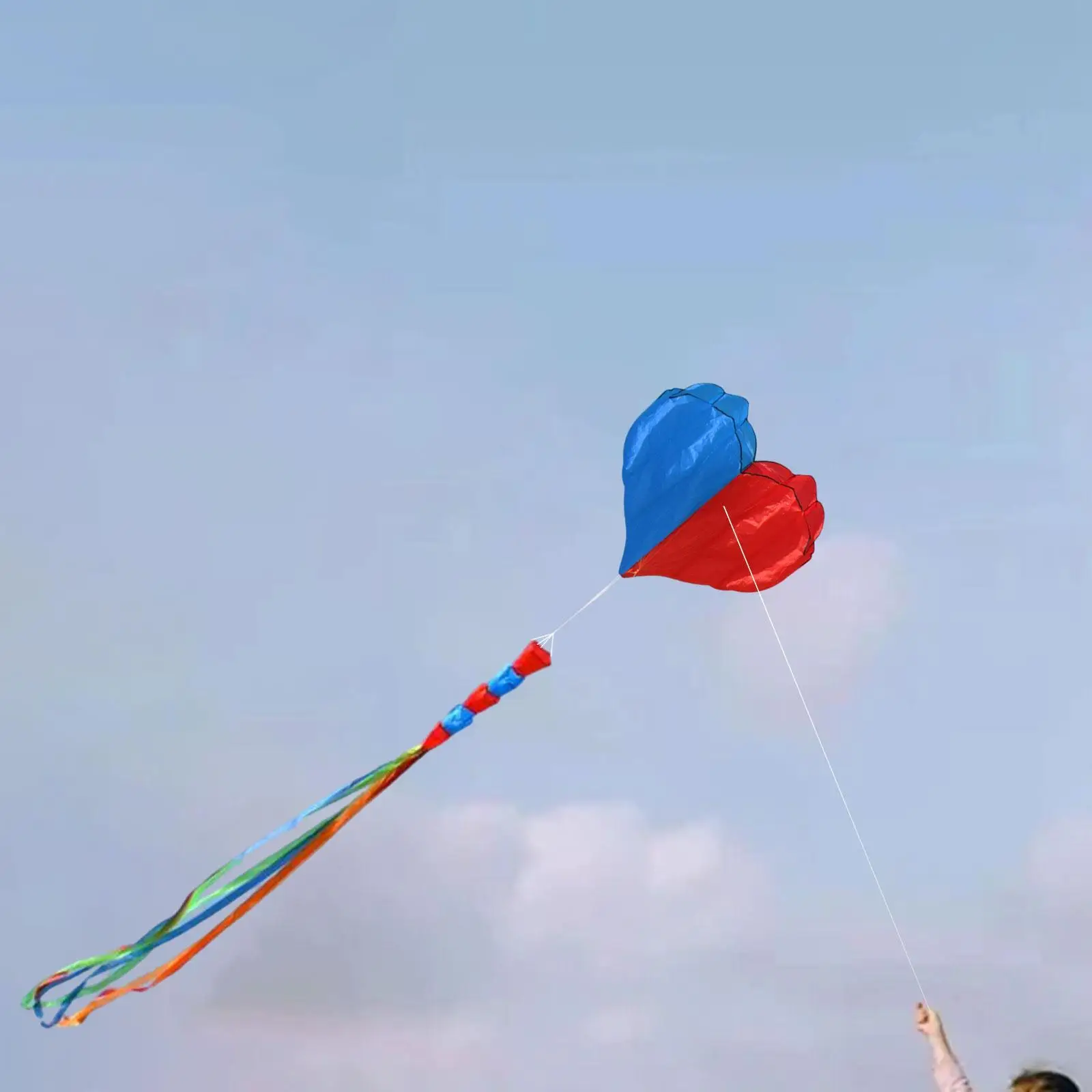 Flying Kites รูปหัวใจกิจกรรมกลางแจ้งของเล่นกีฬายักษ์ Soft Kite ขนาดใหญ่ Kite สําหรับ Garden Beach Outdoor Trip เริ่มต้น