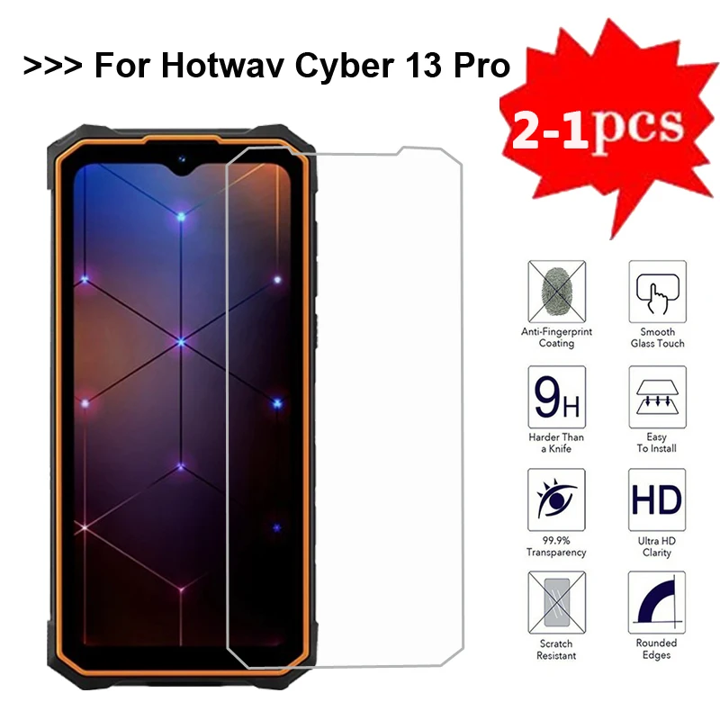 2-1PC Protective Glass Cover For Hotwav Cyber 13 Pro Tempered Glass Screen Protector For Pelicula Hotwav Cyber 13 Pro Phone Film