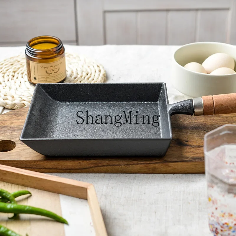 

CL Tamako Braised Pot Thick Egg Braised Egg Roll Frying Pan Square Fried Egg Pot Uncoated Non-stick Pot Cast Iron Pan