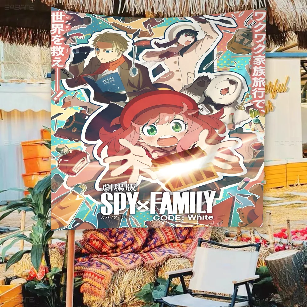 Anime Spy X Family Anya Small Size Cheerleading Banner Hand Pulled Flag Outdoor Atmosphere Flags