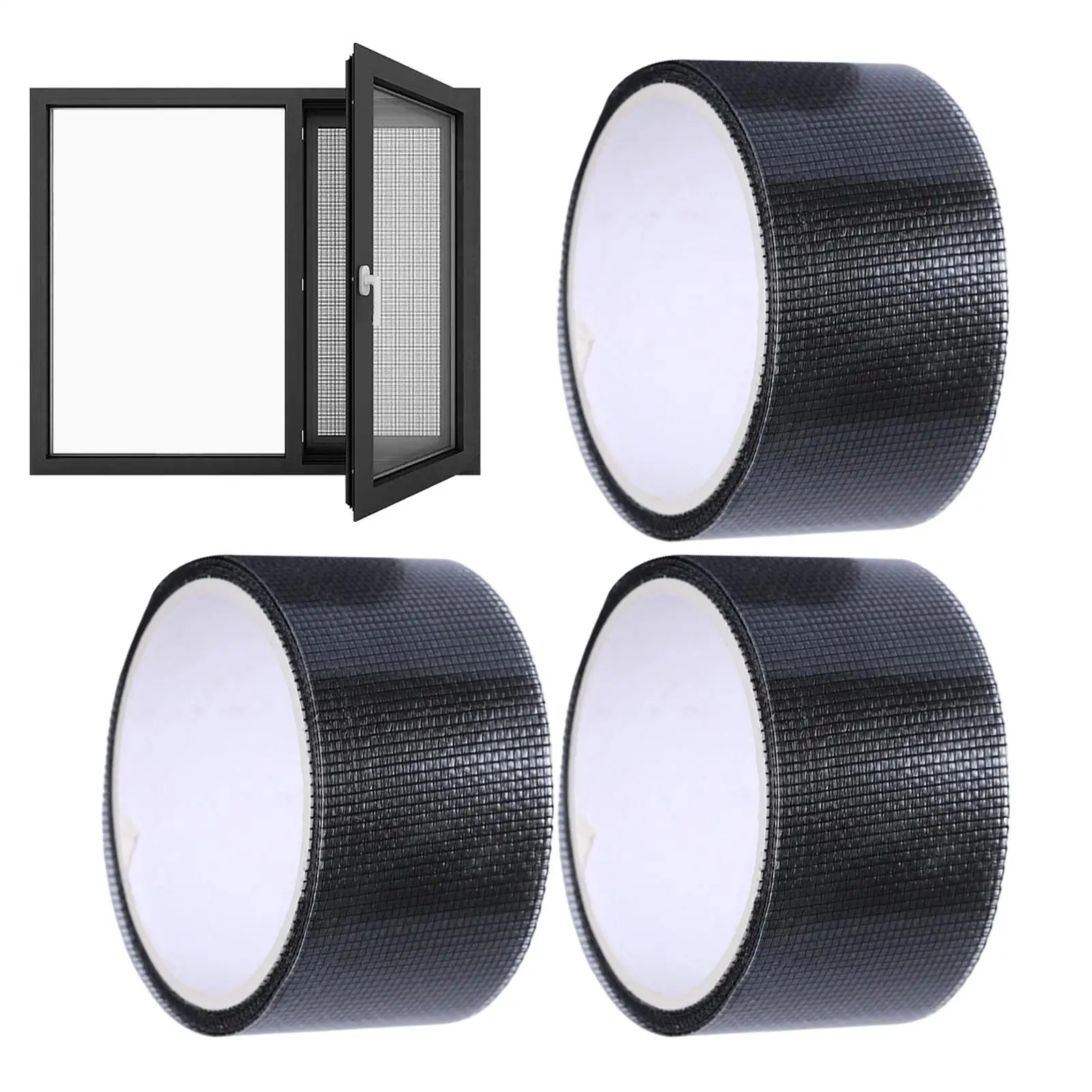 

Window Screen Repair Tape Strong Adhesive Waterproof 3 Rolls 1.97in X 6.56ft Screen Patch Repair Kit For Patio Balcony Door Net