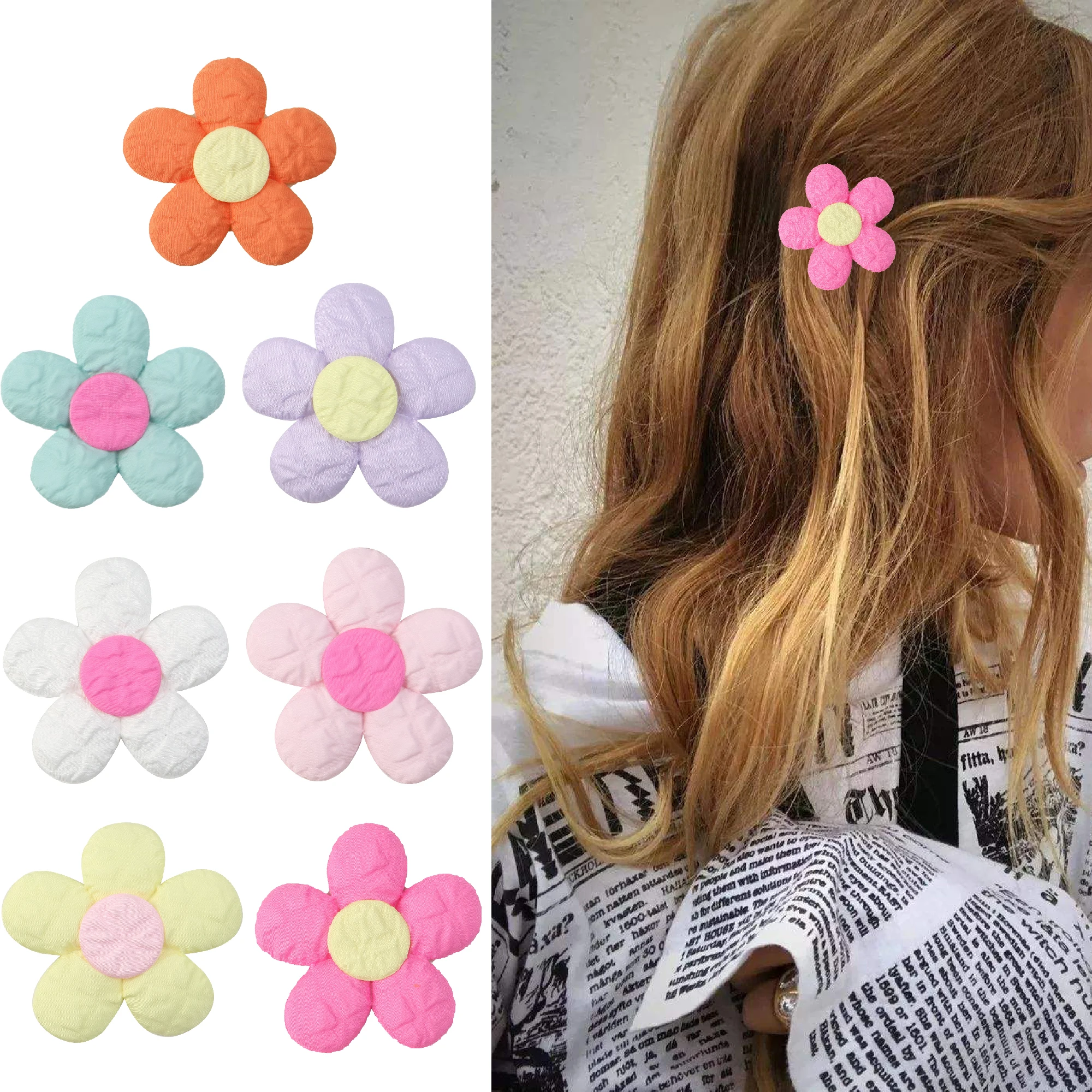 Ultrasonic flower accessories DIY hair accessories clothing shoes clothing accessories colorful cartoon flower accessories