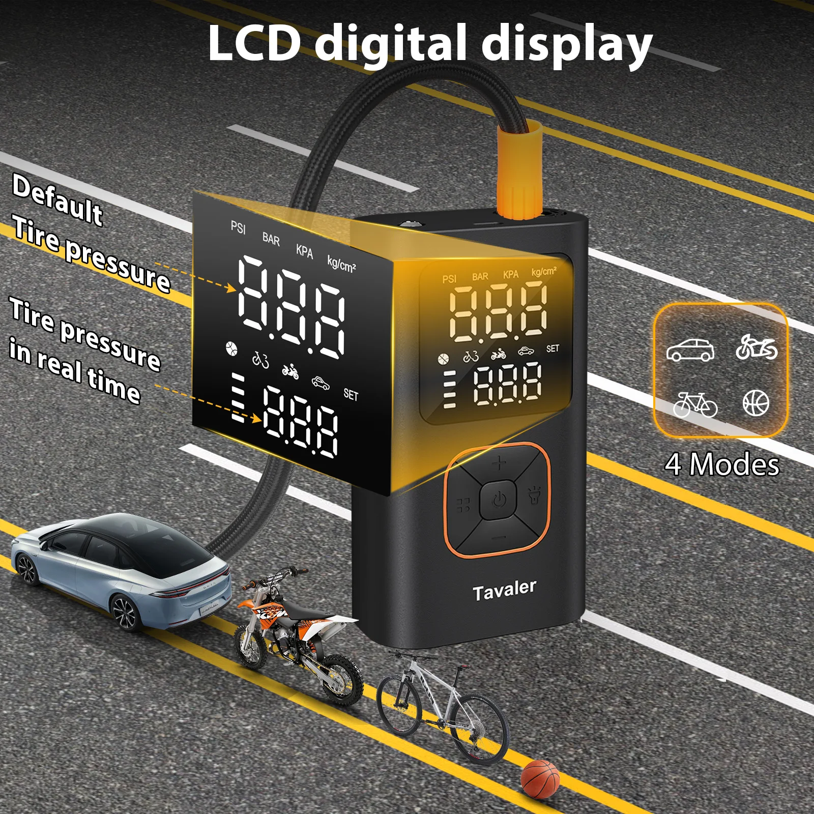 Air Compressor 12V 150PSI Portable Electric Air Pump Car Tire Inflator For Motorcycle Bicycle Tire Air Filling Pump - Image 5