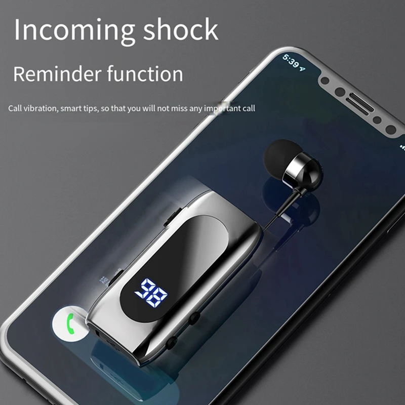 K55 Lavalier Wireless Headset Digital Display Waterproof Business Cable In-Ear Ultra Bluetooth Headset