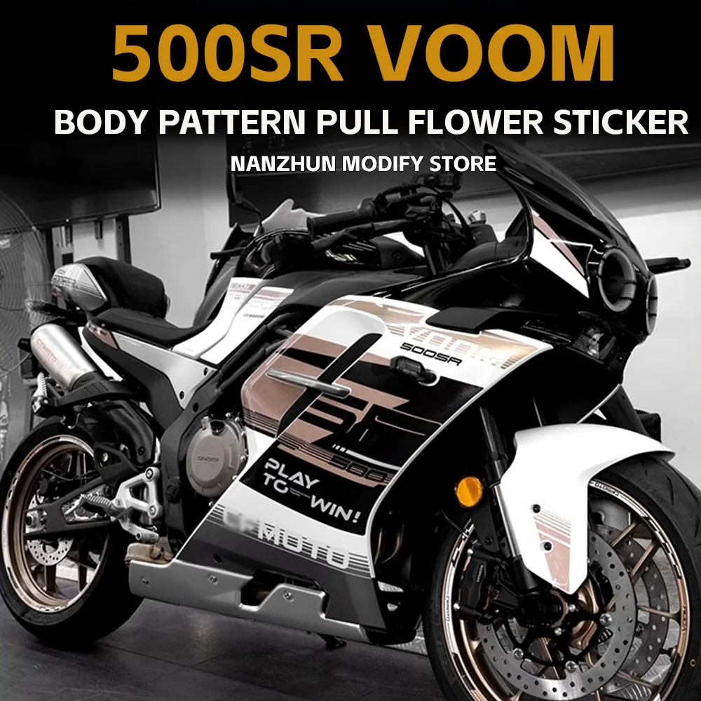 

For CFMOTO 500SR 500 SR VOOM Motorcyle Pattern Fairing Stickers Kits Body Decoration Sticker 500SR VOOM CF MOTO Paste Film