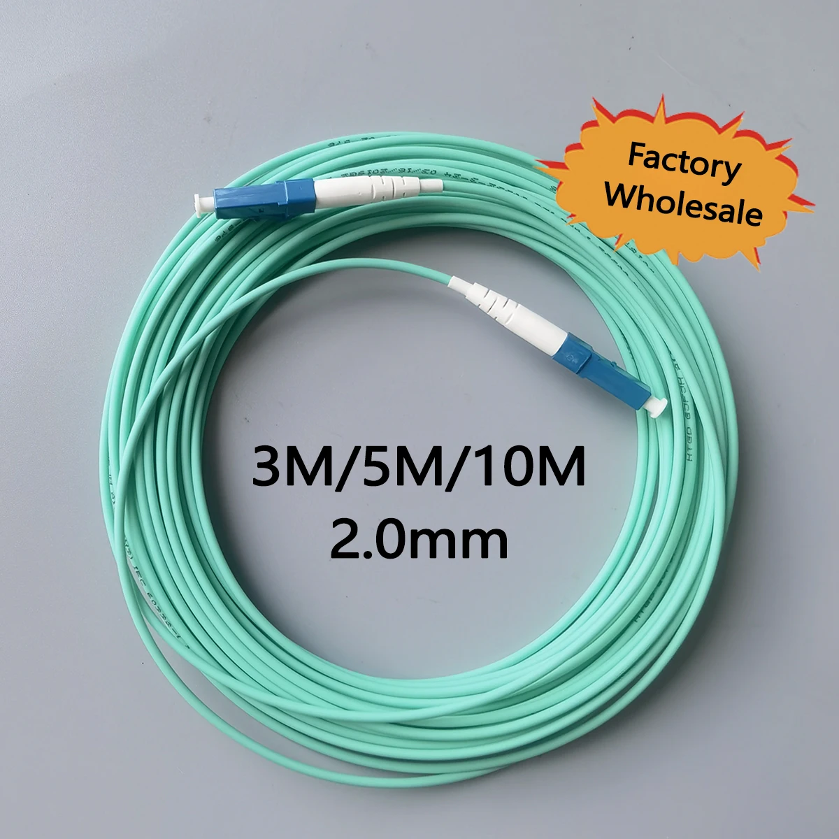 

OM3 Fiber Optic Cable LC/UPC To LC/UPC LSZH FTTH Multi-Mode Single Core Fiber Optics 2.0mm 3M/5M/10M Extension Cord