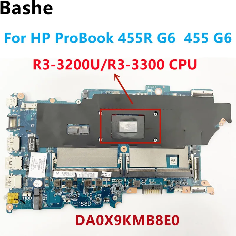 

For HP ProBook 455 G6 455R G6 Notebook Motherboard.DA0X9KMB8E0.With CPU R3-3200/R3-3300 L83762-001 100% Fully Tested