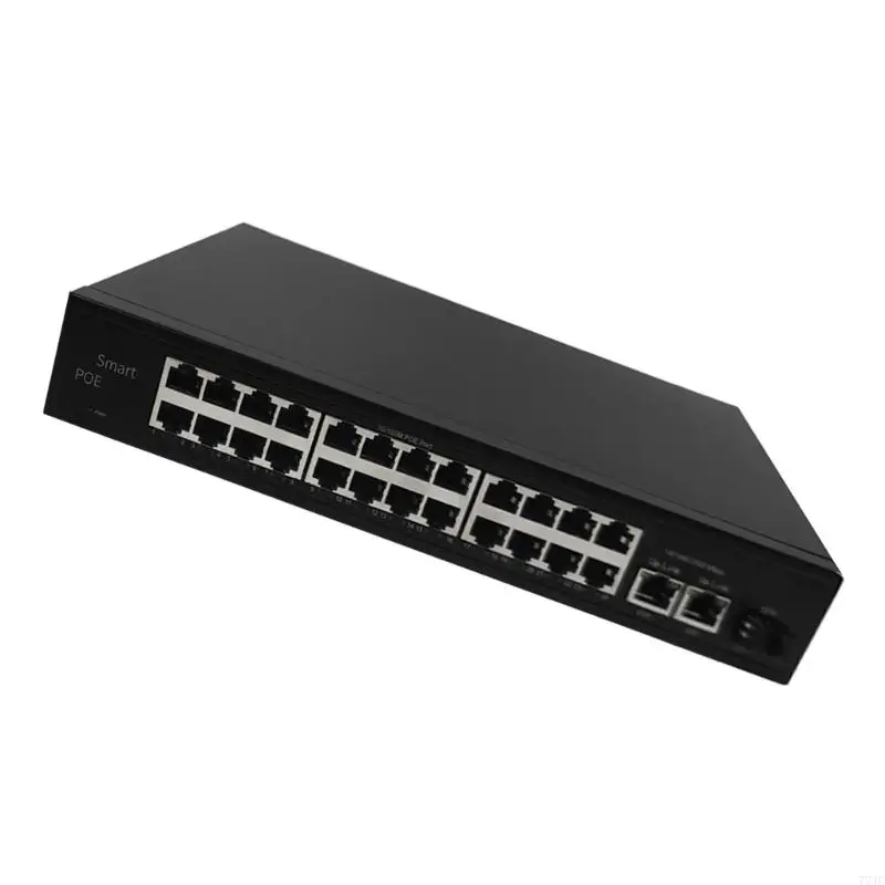16+2/24+2 منفذ POE Switcher بقدرة 250 وات، هيكل معدني، شبكات المكاتب 77JC #5