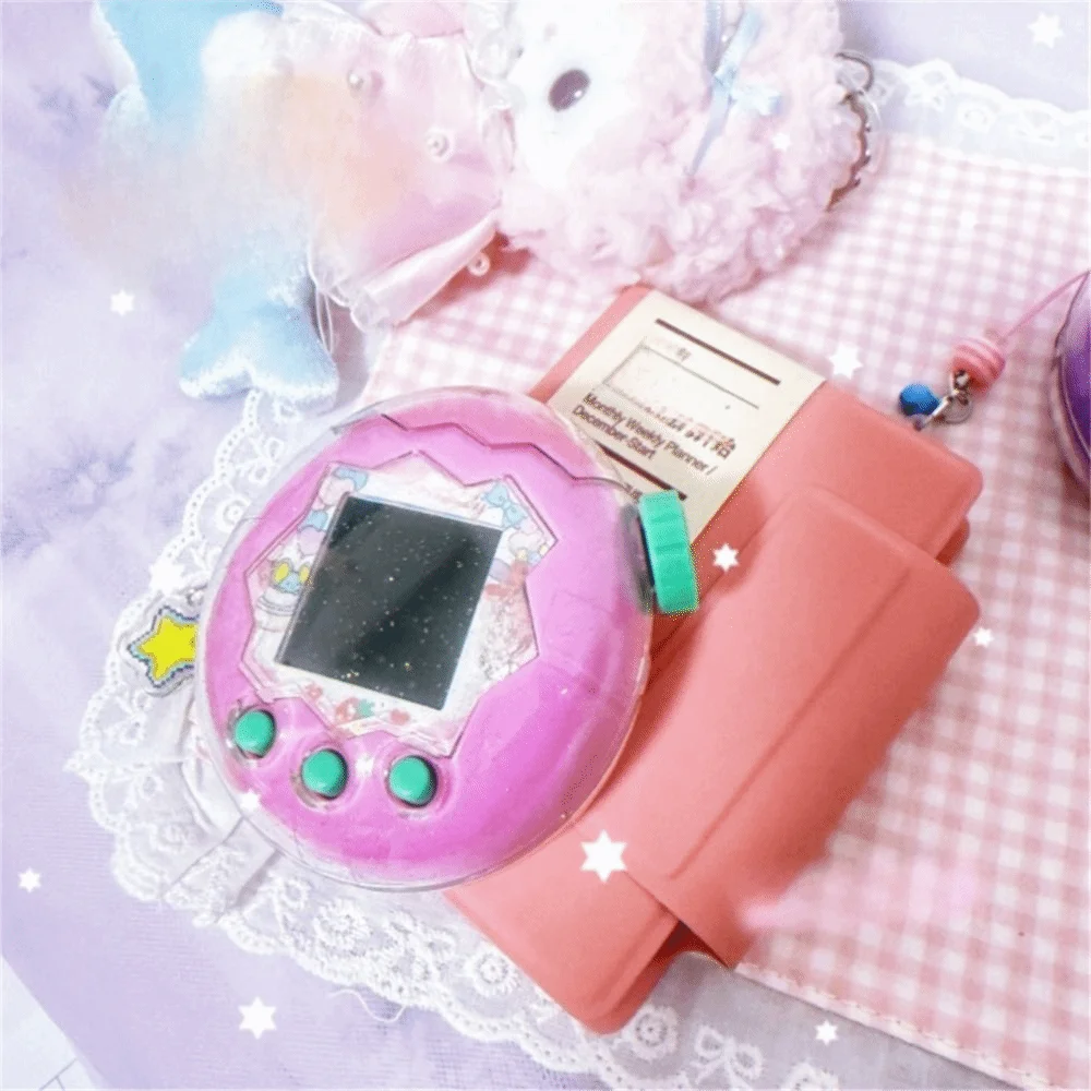 Twarda akrylowa osłona ochronna przezroczysta z losowo obracającą się nakładką, dekoracyjna obudowa ochronna dla Tamagotchi Paradise — zdjęcie produktu 6