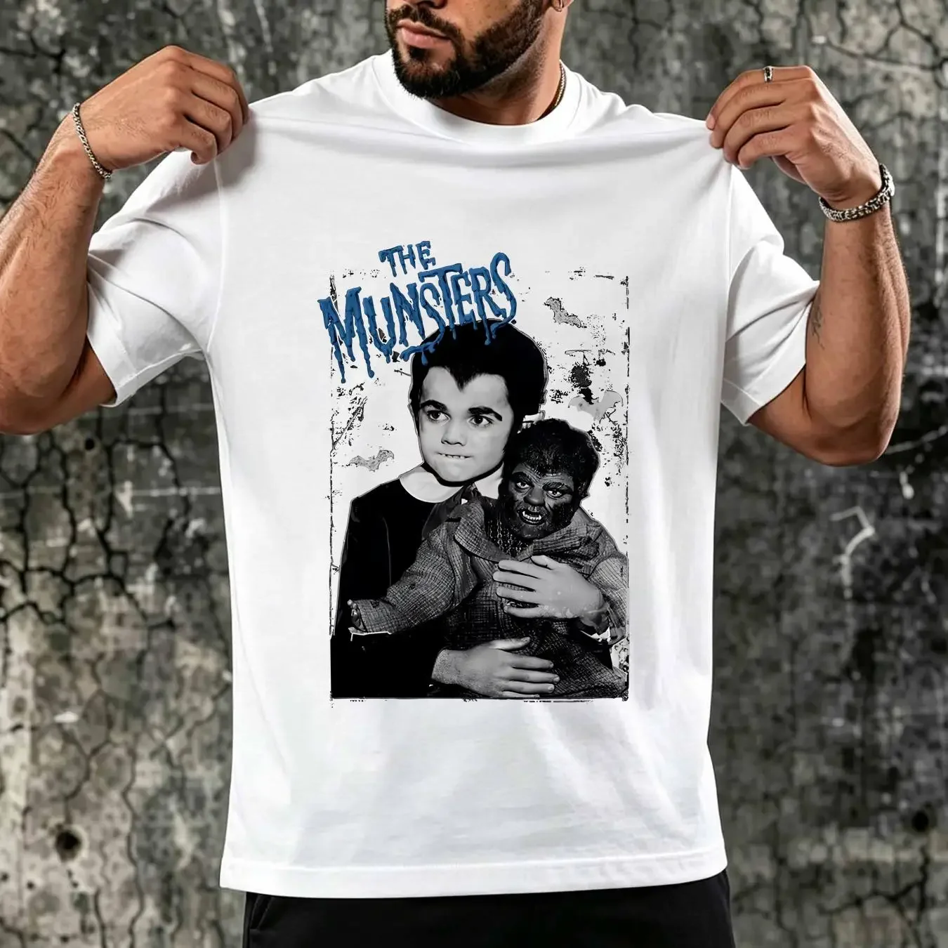 washed T Shirt Eddie Munster long or short sleeves vintage Washed Unisex Casual graphic Top For Everyday Wear Breathable