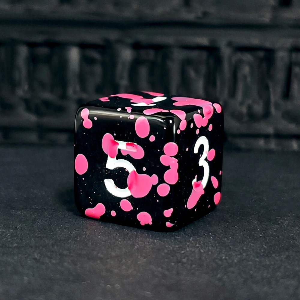 متعدد السطوح الوردي ترشيش الاكريليك 7 قطعة D20 D12 D10 D00 D8 D6 D4 مجموعة نرد ل DND RPG TRPG ألعاب المنزل نادي الاطفال اللعب التبعي #5