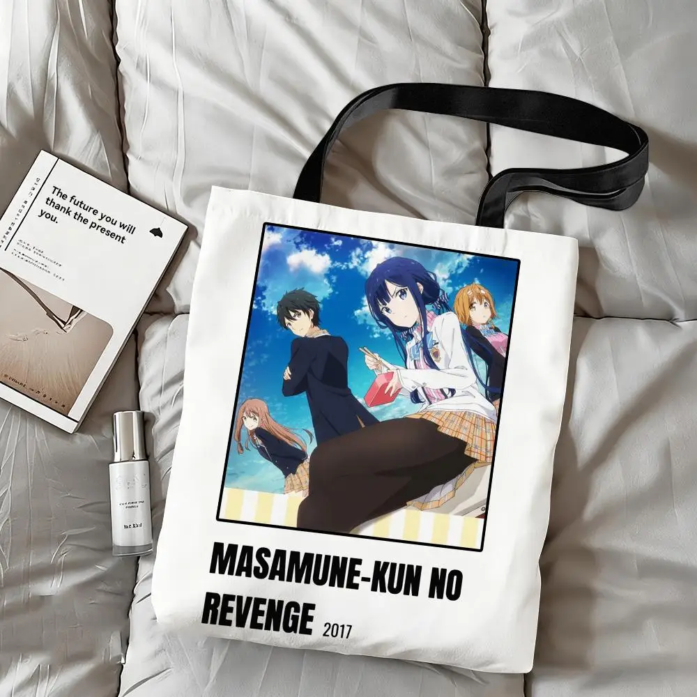 Bolsas de almacenamiento Masamune-kun's Revenge, bolso de lona de gran capacidad para mujer, bolso de hombro informal para la escuela, el trabajo