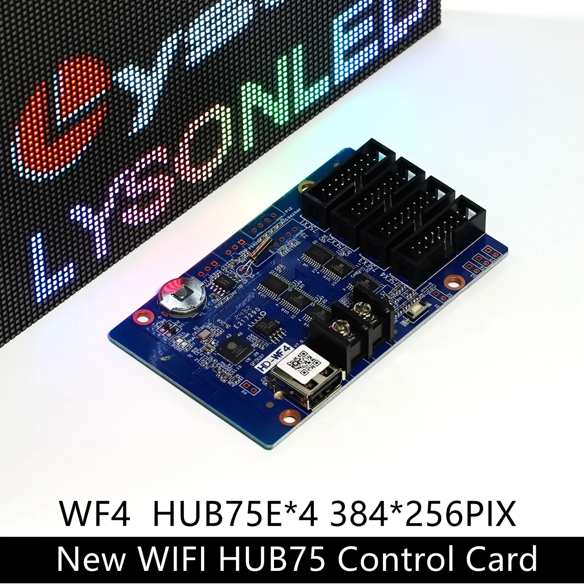 

HuiDu HD-WF4 WIFI HUB75 Ports LED Display Module Control Card Mobile Phone Communicate Wireless