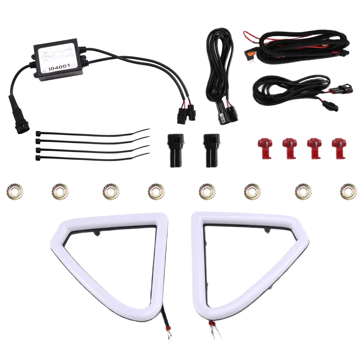 

A02Q-For Ford Mustang 2015 2016 2017 Front Grille Hood Bumper White Led DRL Daytime Running Lights