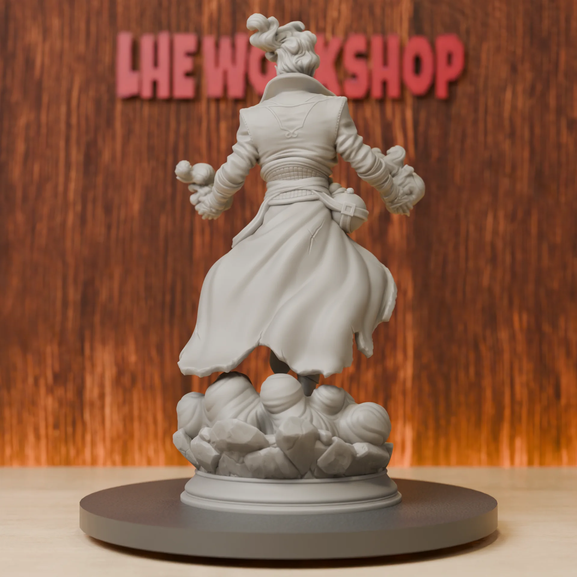 Storm Sorcerer Miniatures | 28mm-75mm | Resin 3D Printed DND Pathfinder Mini | Unpainted Grey
