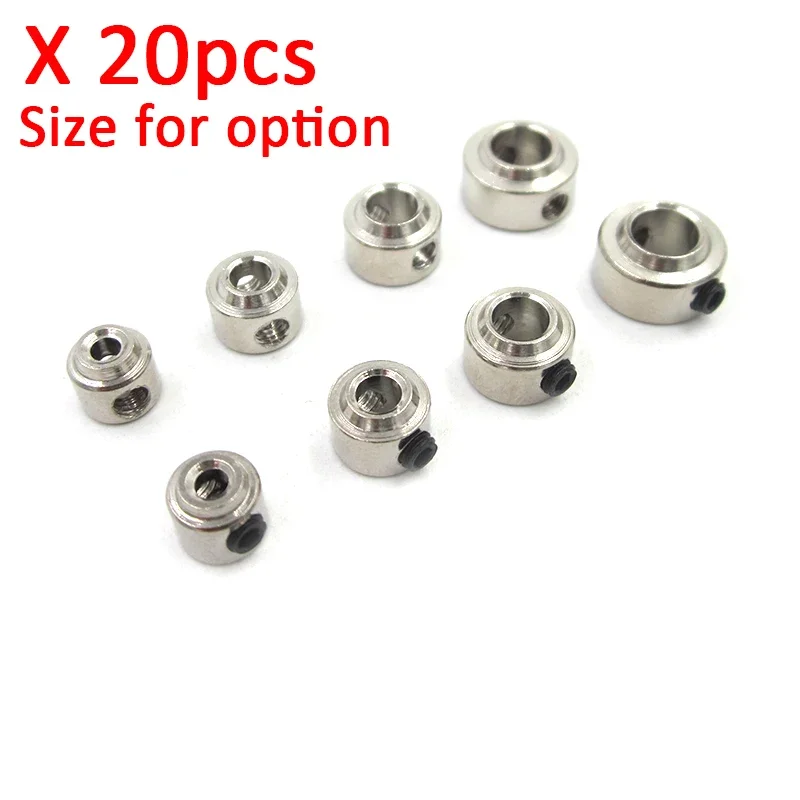 20PCS RC Model Metal Wheel Chock Wheel Shaft Lock for Landing Gear Axle