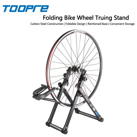 TOOPRE Mountain Bike Truing Stand Bicycle Wheel Hub Aligner Folding Bike Wheel Truing Stand Bike Repair Tool