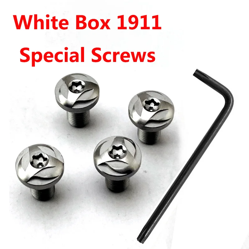 1 Set 416 Stainless Steel Grip M4 Thread Screws for White Box 1911 Wood Handle Guard Make Modification Accessories Parts Nails