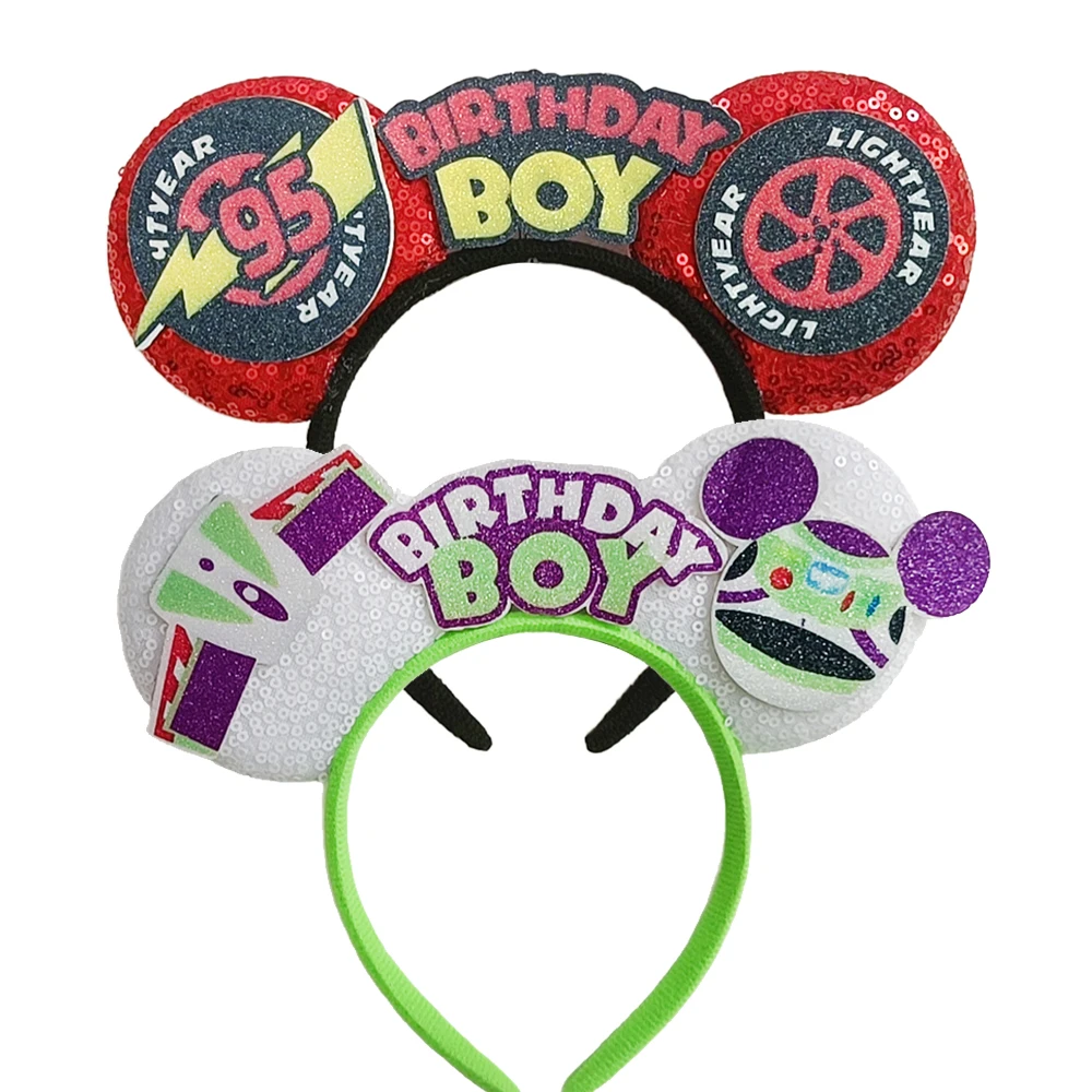 Auto's Mickey Mouse oorhoofdband 95 Flash haaraccessoires pretpark aankleden jongen hoofddeksels vakantie haaraccessoires