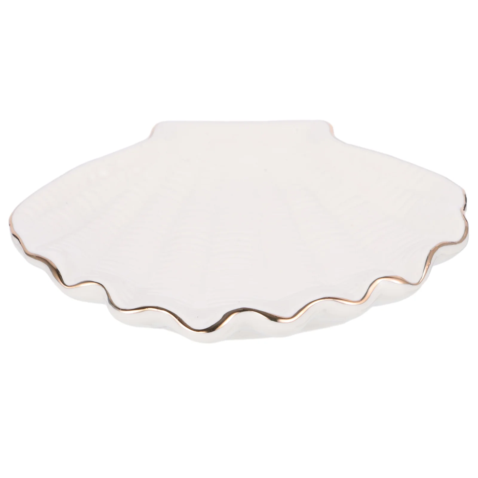 

White Dresser Shell Jewelry Plate Tray Dressing Table Decor Decorative Display 115X10X2CM Desktop Dish Key Holder Bowl Bride