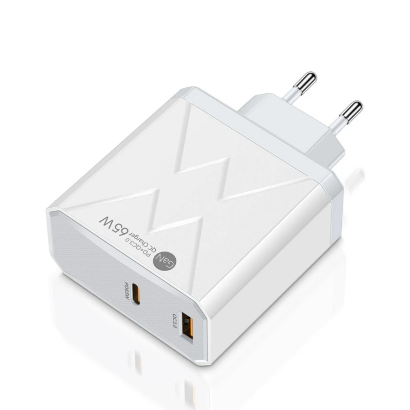 High Speed 50W USB Charger Double  Port  ABS Speed Phone Charger Efficient Power Adapter Travel for Smartphones & Tablets