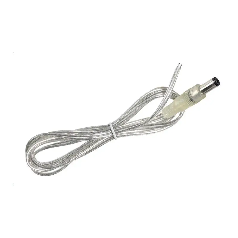 0.2m DC male connector round hole 5A current extension cable LED strip light strip connection cable DC transparent power cable