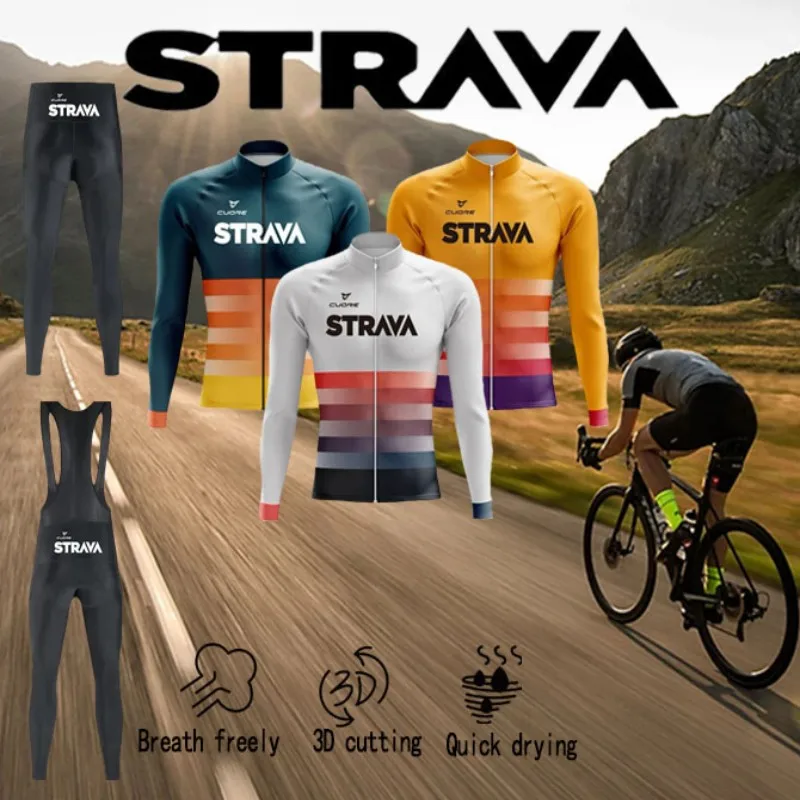 STRAVA Spring & Autumn Long Sleeve Jacket Road Mountain Bike Tracksuit Camping Christmas Thanksgiving Christmas Gifts