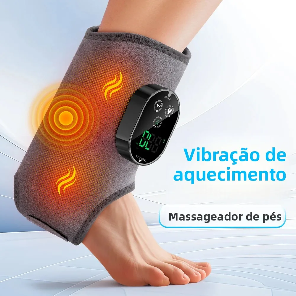 Electric Ankle Brace 6 Levels Hot Compress Vibration Massage Ankle Guard Brace Leg Carpal Tunnel Feet Protection Support Belt