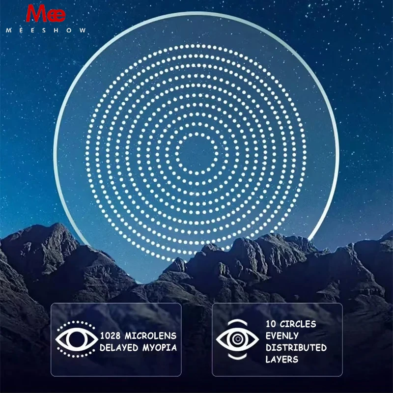 MEESHOW Children Prevention and Control Prescription Multi-Focal Defocus LensAnti Blue Light CR-39 Resin AsphericMyopia Lenses