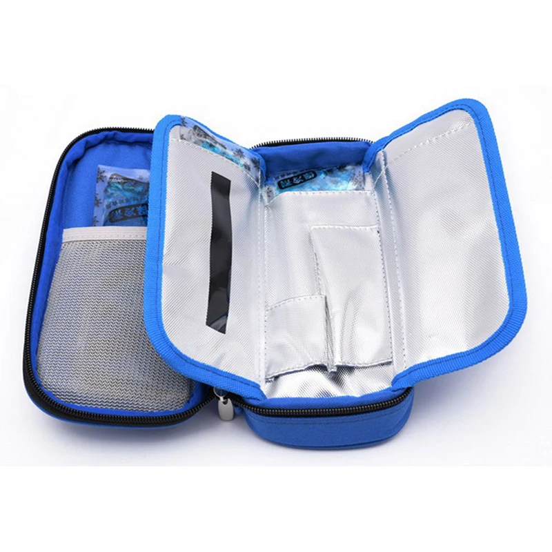 Oxford Thermal Insulated Diabetic Pocket Insulin Cooling Bag Without Gel Pill Protector Medicla Cooler Drug Freezer for Diabetes