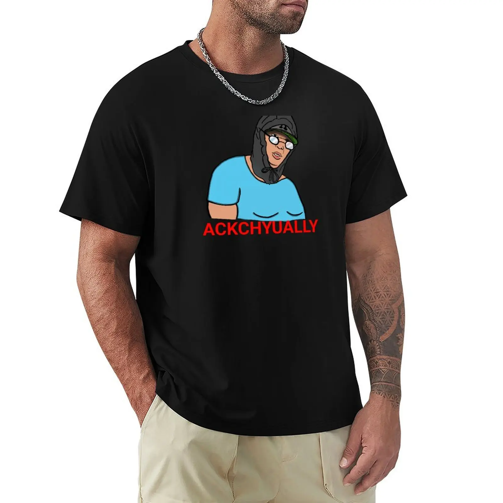 ACKCHYUALLY T-Shirt Work Wear Simple Tee Shirt