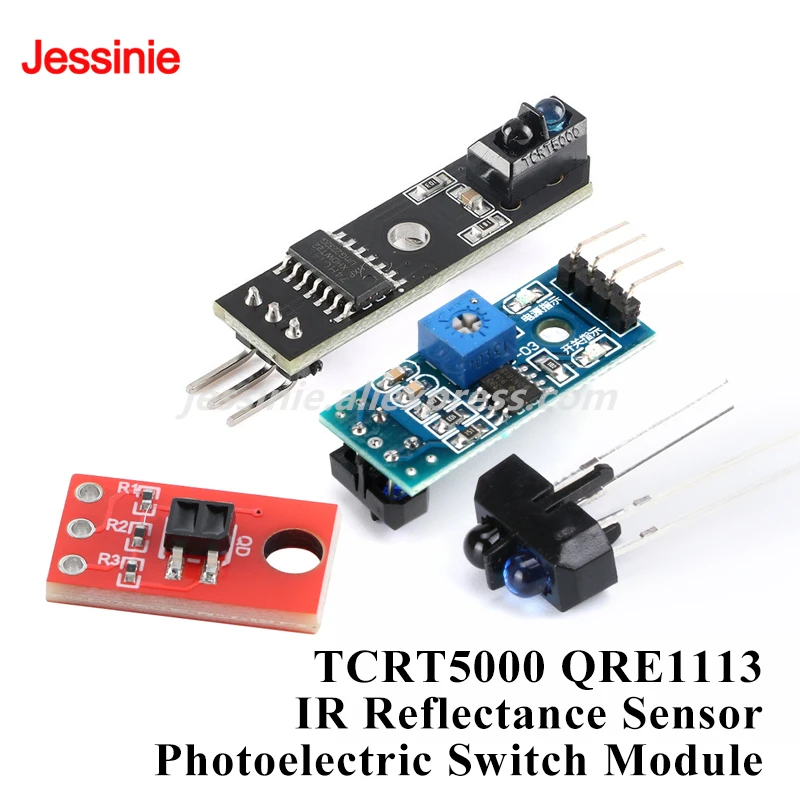 1-10PCS TCRT5000 QRE1113 Reflective Infrared Optical Photoelectric Switches Sensor Module Tracing Obstacle Avoidance for Arduino