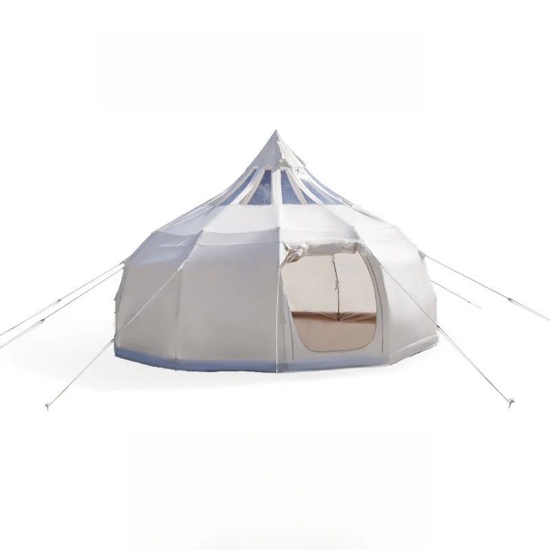 Camping tents, large group campsites, round transparent roofs, thickened four-season tower tents
