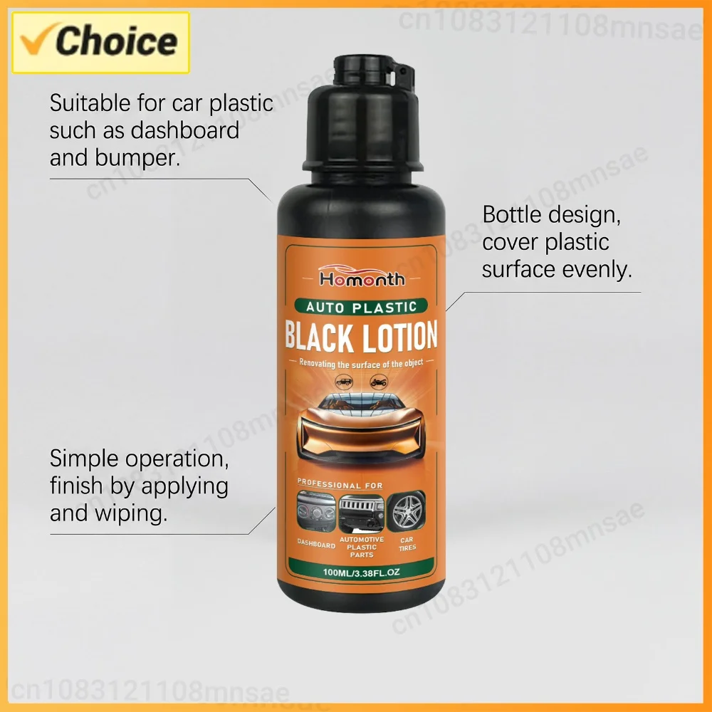 100ML Powerful & Multipurpose Car Cleaner Safe Auto Detailing Supplies for Restore The Luster Faded Plastics and Rubber