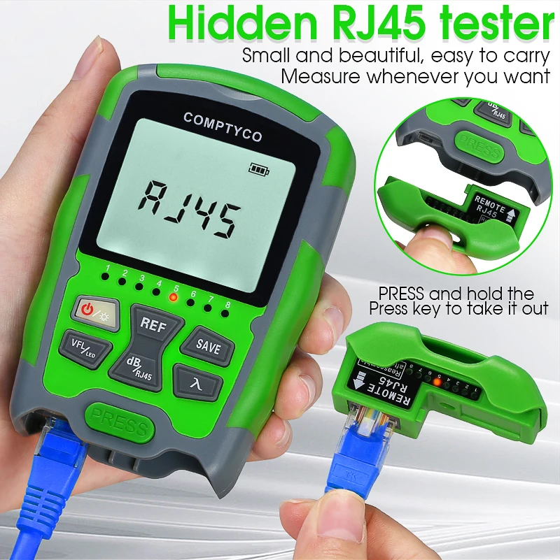 4 in 1 Multifunction AUA-MC70 Optical Power Meter  Fiber Network Cable Tester, Visual Fault Locator,-70 ~ + 10dBm, OPM 10KM 50MW