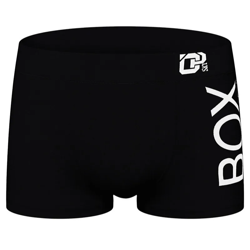 2024 Spring/Summer Burst Men\'s Underwear Solid Color Simple Cotton Mid-waist Boxers Loose Elastic Breathable Fashion Clothing