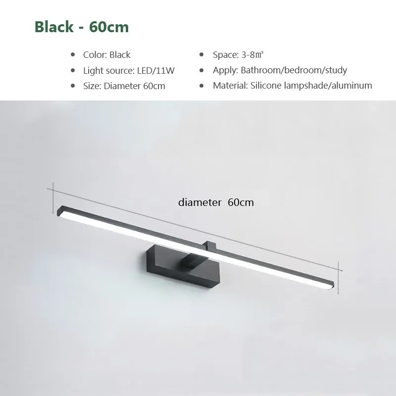 DARHYN LED Mirror Wall Lamp White/Black 5